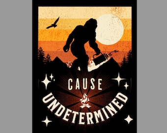Wildland Firefighter Sticker - Cause Undetermined - Sasquatch with drip torch. 2x2.5”