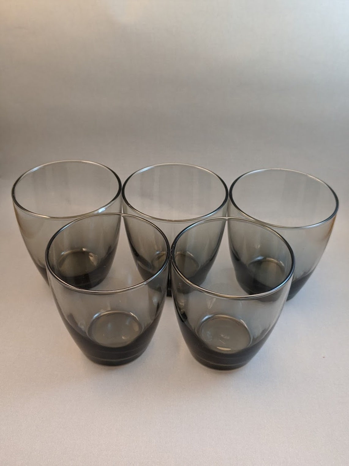 Smoked Libbey Juice Glasses Etsy