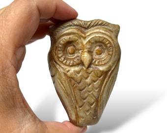Handmade Ceramic Owl Pipe - clay Pipe