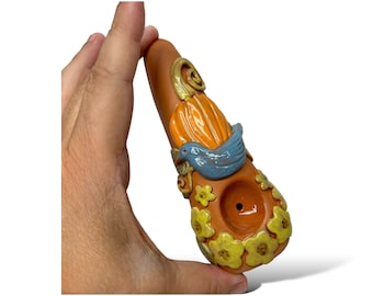 Whimsical Bird and Flowers Ceramic Pipe - Elevate Your Smoking Experience