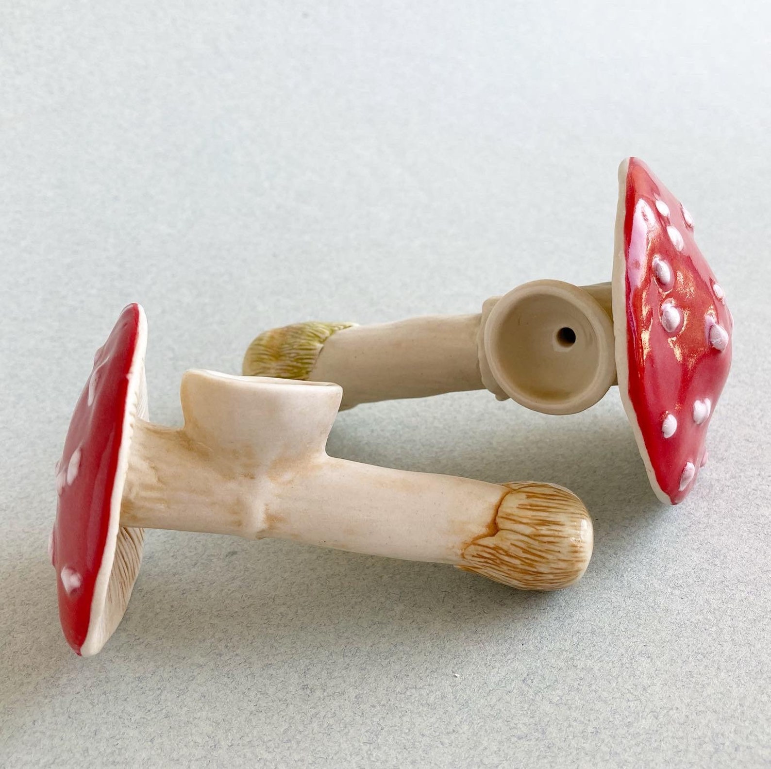 Amanita mushroom hand pipe unusual pipe porcelain pipe Etsy