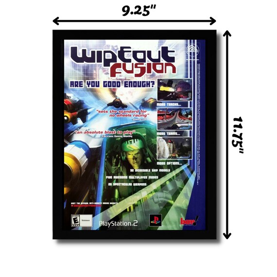 2002 Wipeout Fusion Framed Print Ad/poster Authentic PS2