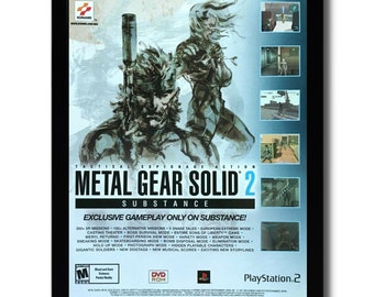 メタルギアソリッド2　ポスター　非売品・B2サイズ Metal Gear Solid 2 Sons of Liberty Playstation 2 Official