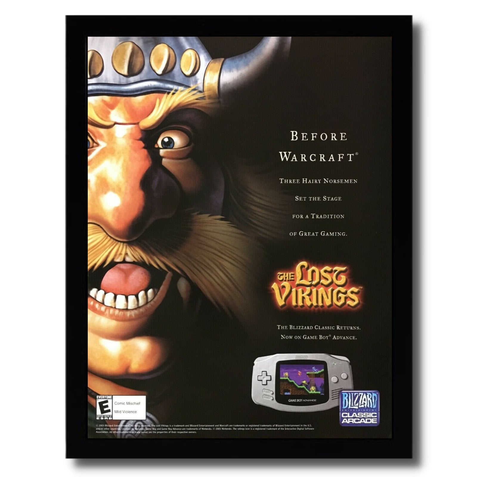 2001 GBA Game Boy Advance Console & Games Print Ad/Poster Official Promo  Art!