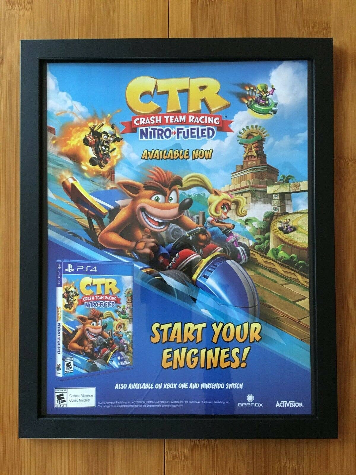 Crash Team Racing Nitro-fueled Framed Print Ad/poster Official PS4