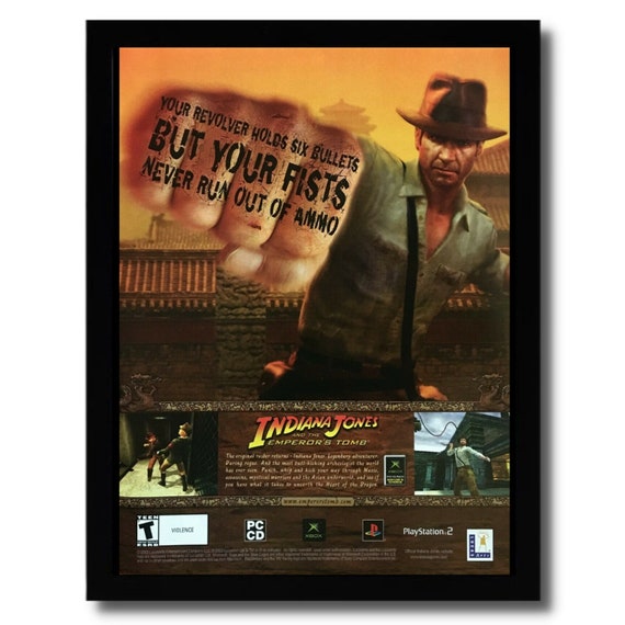 2003 インディ・ジョーンズ 皇帝の墓 額入りプリント広告/ポスター PS2