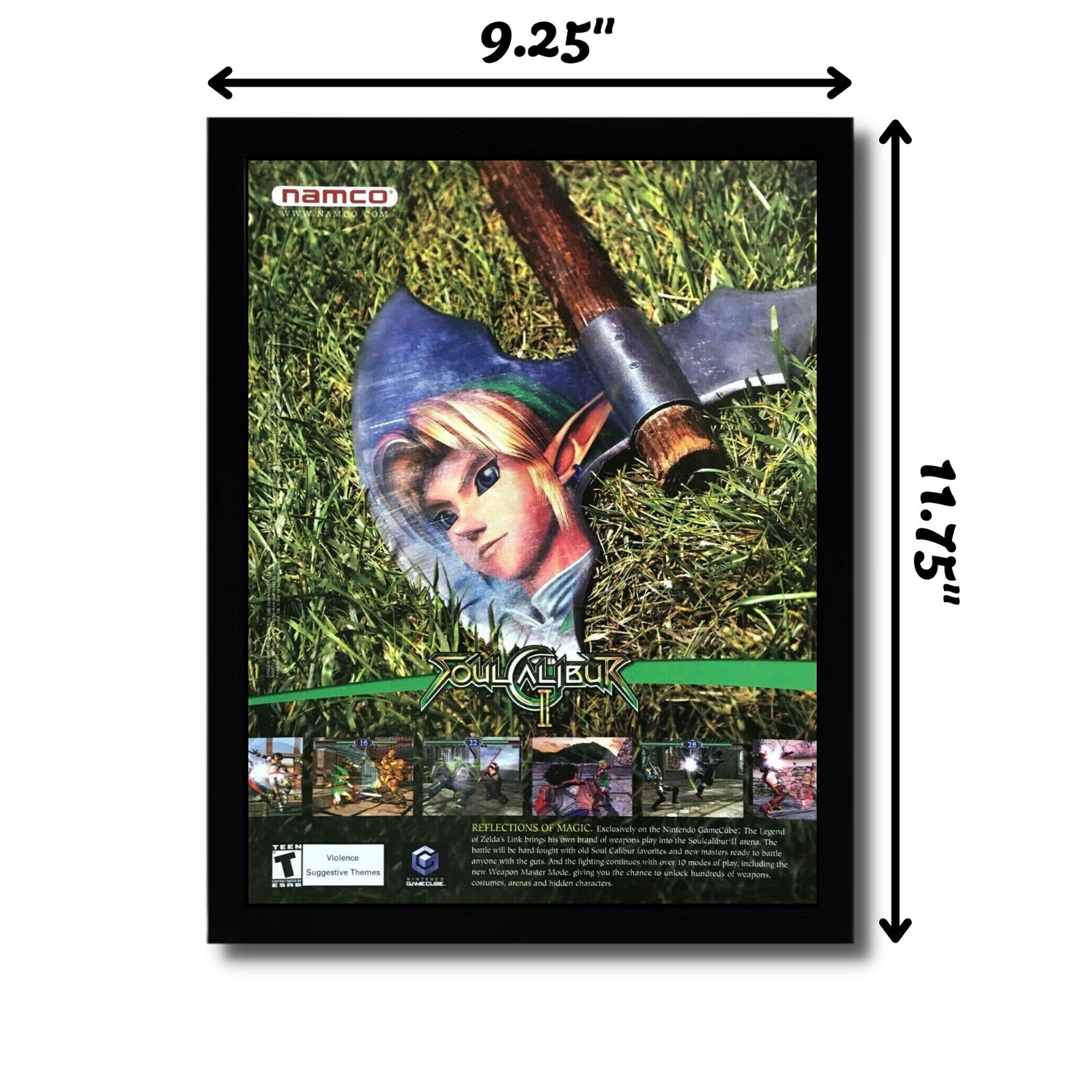 Soul Calibur II 2 Framed Print Ad/poster Official PS2 Xbox