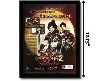 2002 鬼武者2 額入りプリント広告/ポスター 公式 PS2 プロモーション 