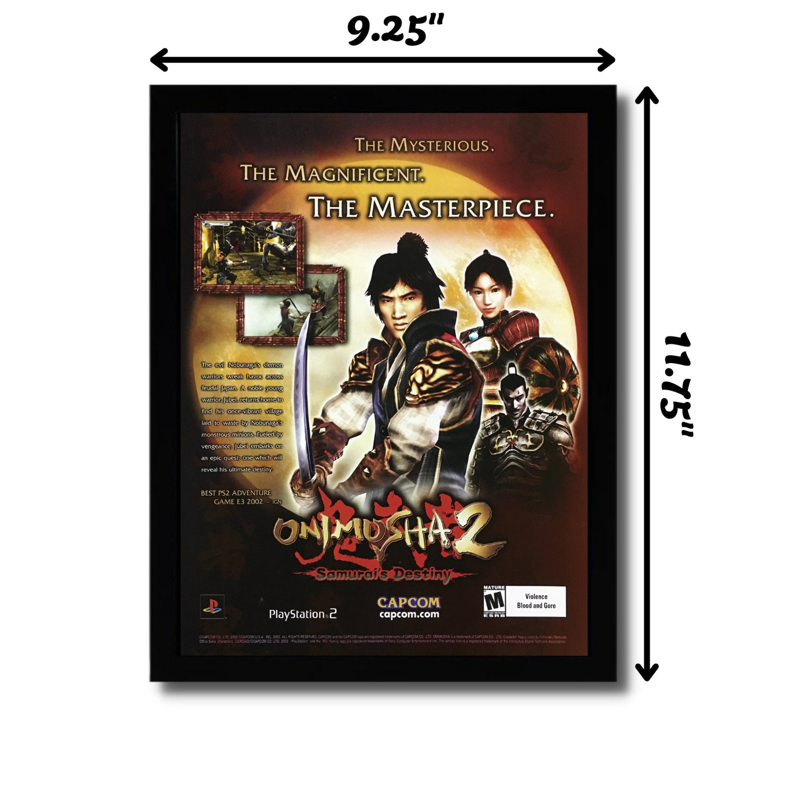 その他 v23 posters 2002 Onimusha 2: Samurai's Destiny Framed Print Ad/poster