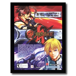 2003 Guilty Gear X2 Framed Print Ad/Poster Official PS2 Fighting Game Promo Art