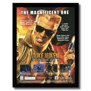 1999 Duke Nukem: Zero Hour Framed Print Ad/Poster Official N64 Nintendo 64 Art