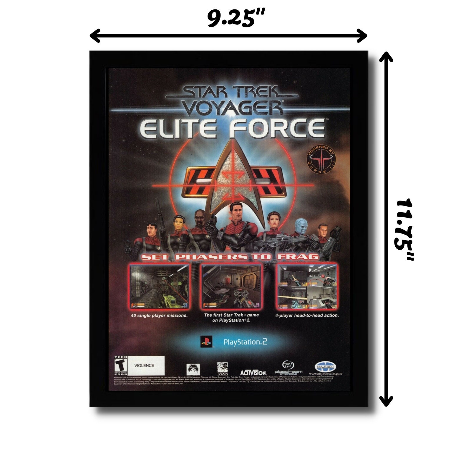 Star Trek Voyager Elite Force 北米版 PS2 Star Trek: Voyager - Elite Force cover or packaging material