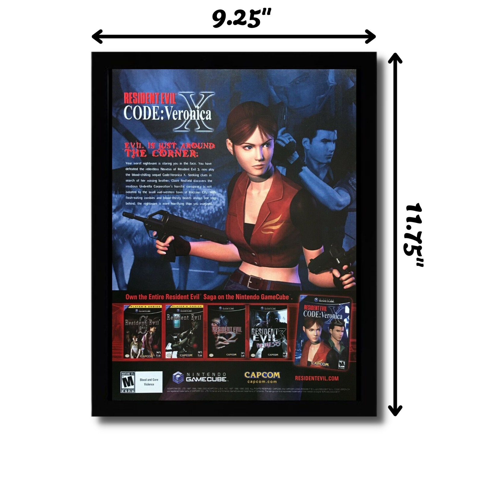 Resident Evil 3 Code Veronica Arcade Video Game FLYER Banner 