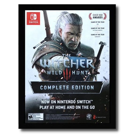 2015 the Witcher 3: Wild Hunt Framed Print Ad/poster Authentic 