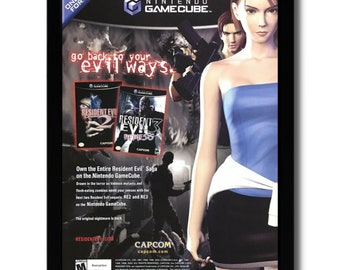 Resident Evil 2 & 3 Nemesis Print Ad/Poster Official Original Gamecube Promo Art