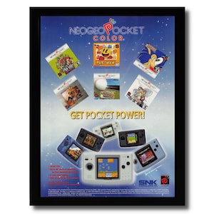 1999 Neo Geo Pocket Color System Framed Print Ad/Poster Console Promo Art Sonic
