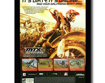 MTX: Mototrax Framed Print Ad/Poster Official PS2 Xbox -  Portugal