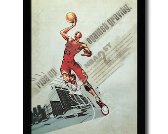 2003 NBA Street Vol. 2 Framed Print Ad/Poster Original PS2 Xbox Gamecube Art