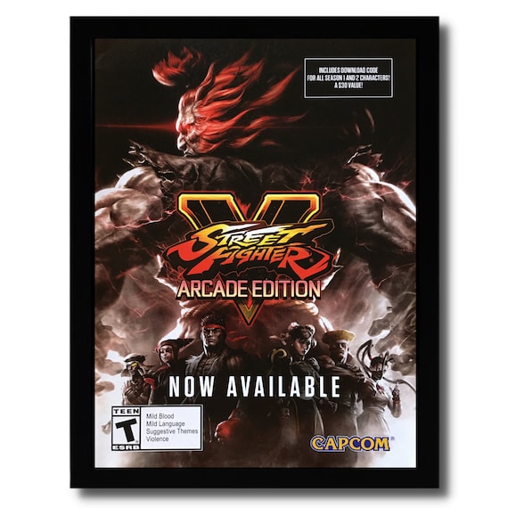 2018 Street Fighter V Arcade Edition Framed Print Ad/poster PS4