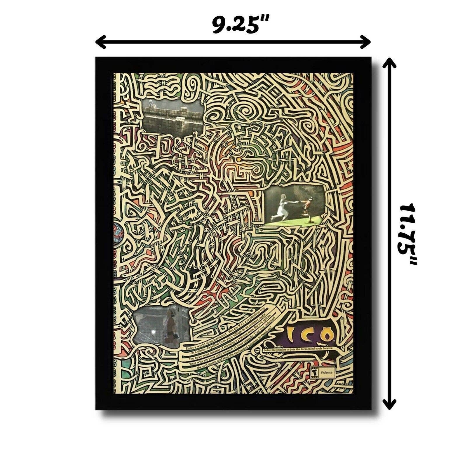 2001 ICO PS2 Playstation 2 Framed Print Ad/poster Promo Art Shadow
