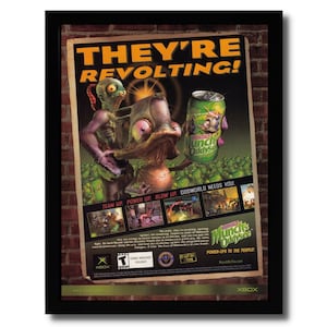 Oddworld: Munch's Oddysee Framed Print Ad/Poster Official Original Xbox Game Art