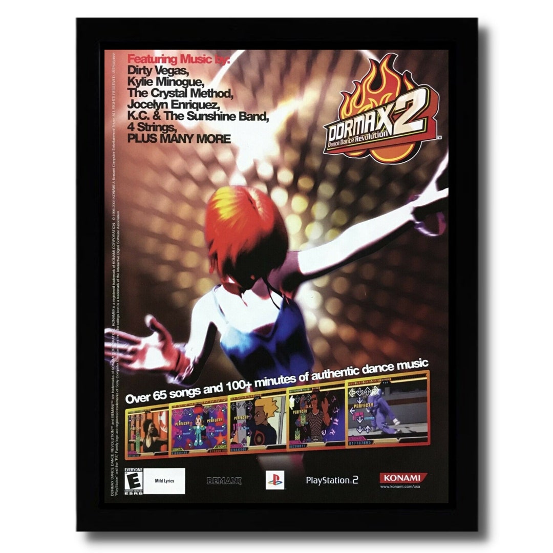 DDRMAX2: Dance Dance Revolution Framed Print Ad/poster Official DDRMAX2: Dance Dance Revolution Framed Print Ad/poster Official