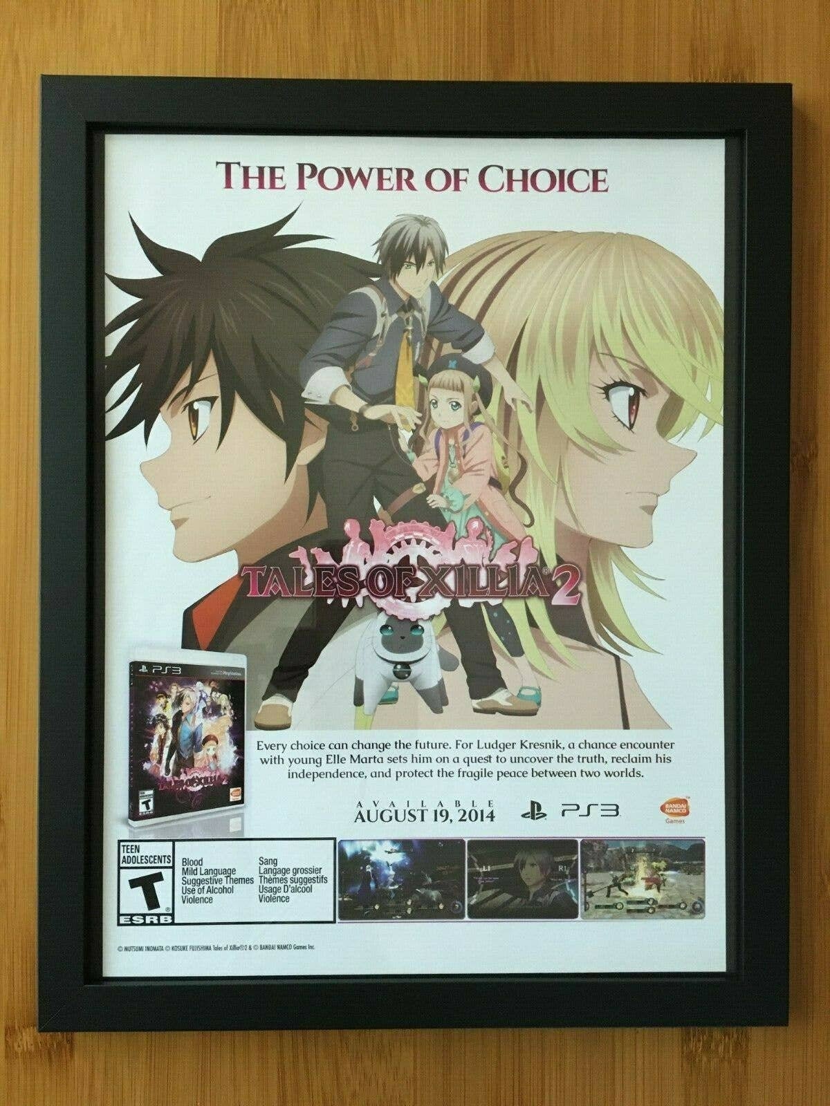 テイルズ オブ エクシリア 2 額入りプリント広告/ポスター 公式 PS3