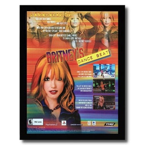 2002 Britney&#39;s Dance Beat Framed Print Ad/Poster PS2 GBA Britney Spears Pop Art