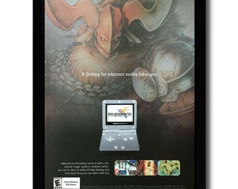 2003 Final Fantasy Tactics Advance Framed Print Ad/Poster GBA SP Official Art