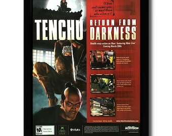 Tenchu: Return From Darkness Framed Print Ad/Poster Original Xbox Game Promo Art