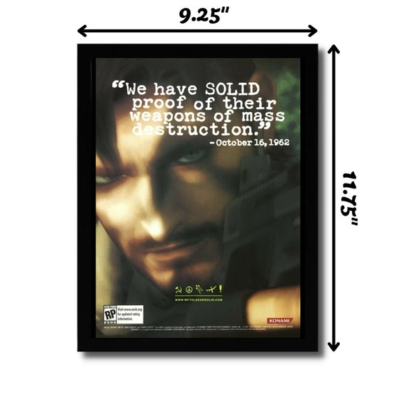 メタルギアソリッド3: スネークイーター 額入りプリント広告