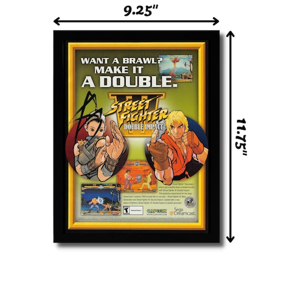 2000 Street Fighter III 3 Double Impact Framed Print Ad/poster