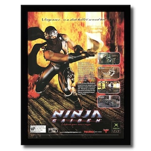 2004 Ninja Gaiden Framed Print Ad/Poster Official Original Xbox Video Game Art