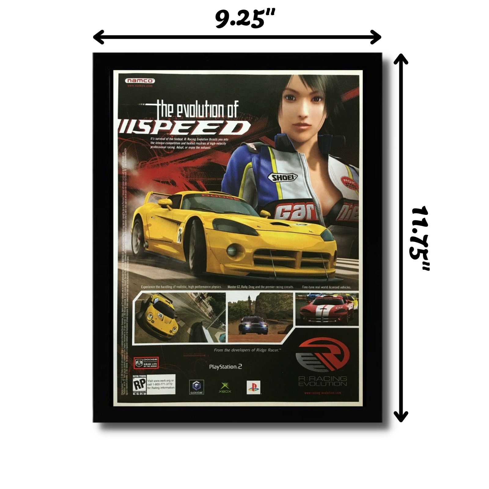 R: Racing Evolution Framed Print Ad/poster Official PS2 Xbox