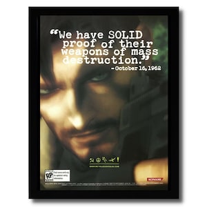 Metal Gear Solid 3: Snake Eater Framed Print Ad/Poster Official PS2 Promo Art