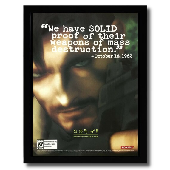 メタルギアソリッド3: スネークイーター 額入りプリント広告