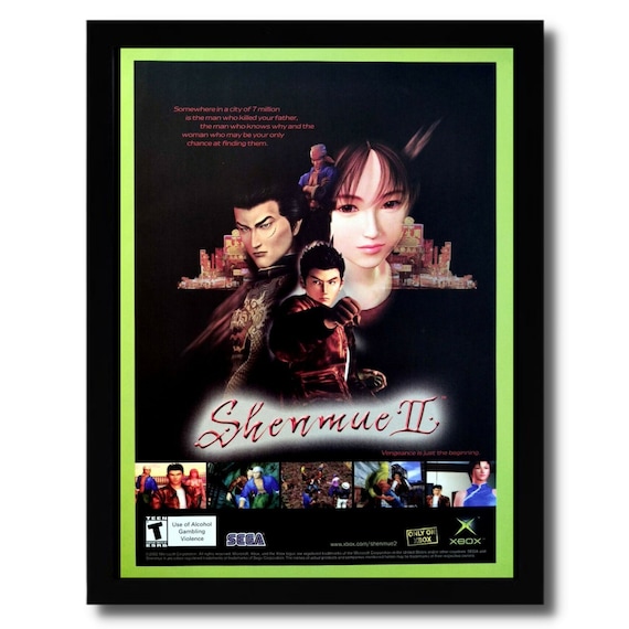 Rubber Ambacht Bekwaam Shenmue II 2 Framed Print Ad/poster Official Original Xbox Art - Etsy  Finland