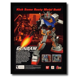 2001 Mobile Suit Gundam: Journey to Jaburo Framed Print Ad/Poster PS2 Game Art