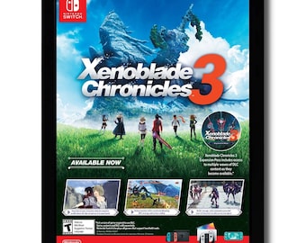 2022 Xenoblade Chronicles 3 Framed Print Ad/Poster Nintendo Switch 3DS Promo Art