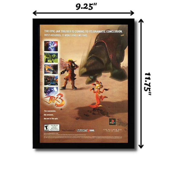 2004 Jak 3 Framed Print Ad/poster Official Jak & Daxter PS2