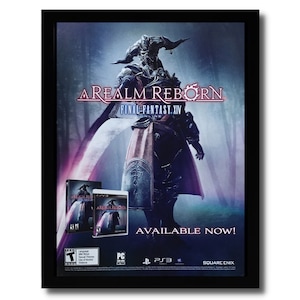 2013 Final Fantasy XIV Online A Realm Reborn Framed Print Ad/Poster Official Art