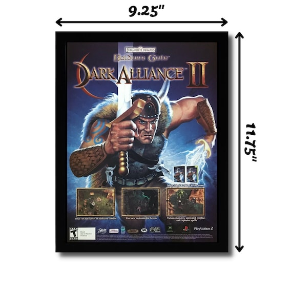 Baldur's Gate Dark Alliance II 2 Framed Print Ad/poster Authentic