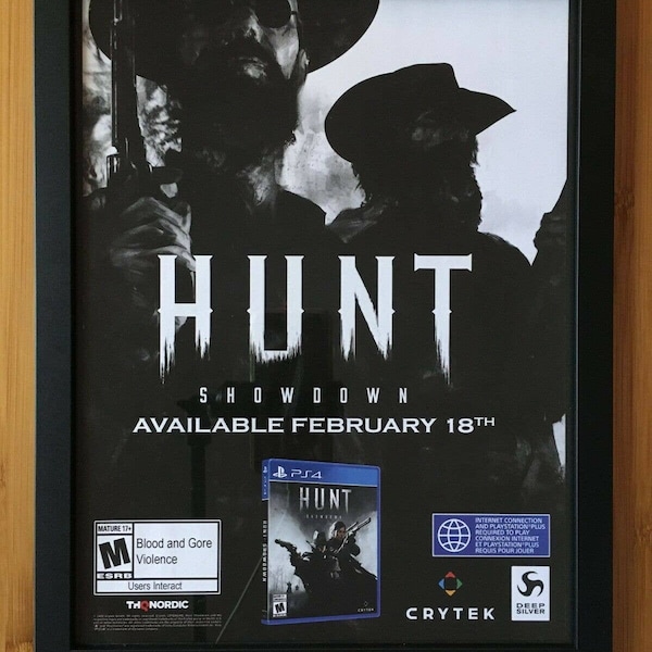 Hunt: Showdown Framed Print Ad/Poster Official PS4 Xbox One PC Video Game Art