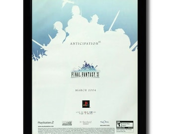 Final Fantasy XI 11 Framed Print Ad/Poster Authentic Official RPG Video Game Art
