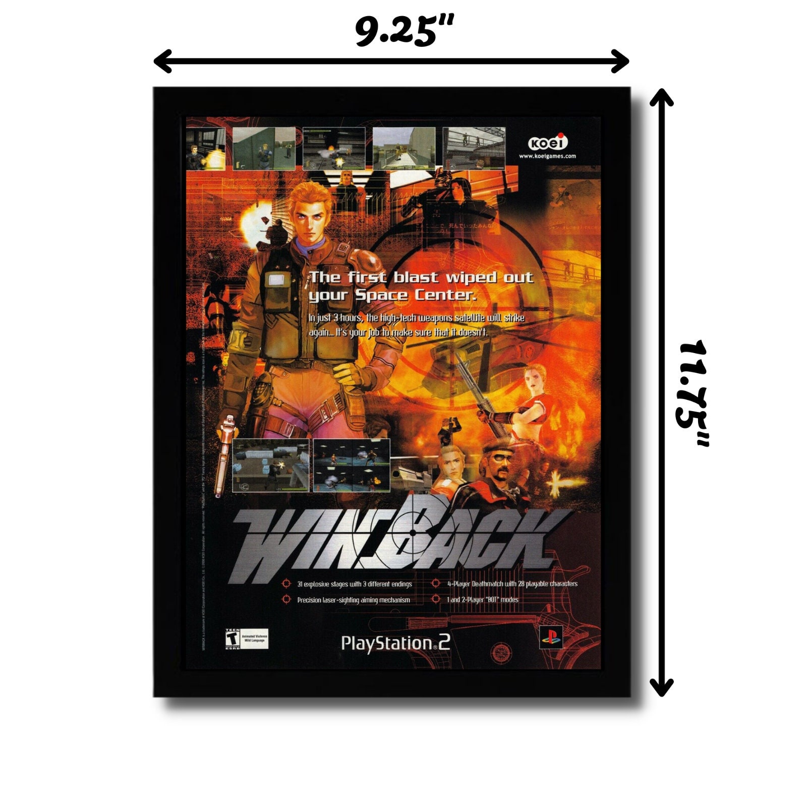 Winback: Covert Operations Framed Print Ad/poster Official PS2 N64