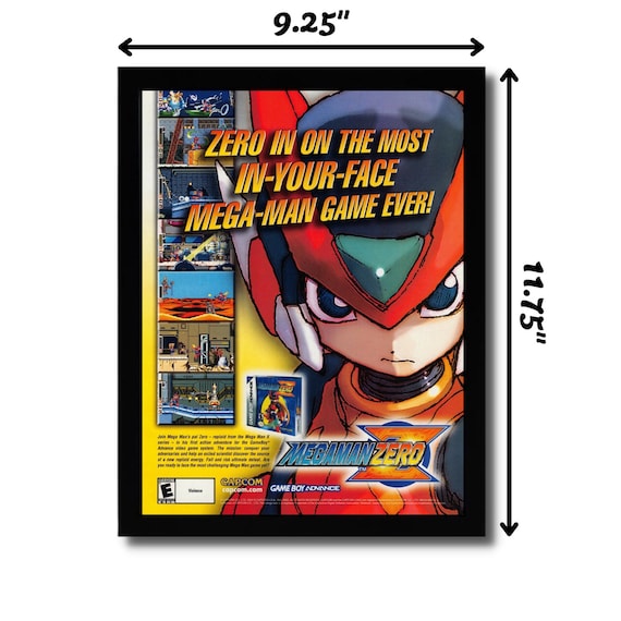 2002 Mega Man Zero Framed Print Ad/poster Original Official