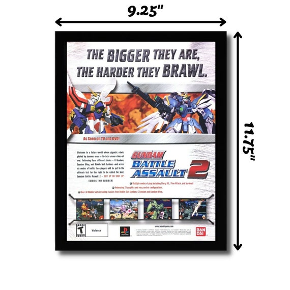 2002 Gundam: Battle Assault 2 Framed Print Ad/poster Official PS1