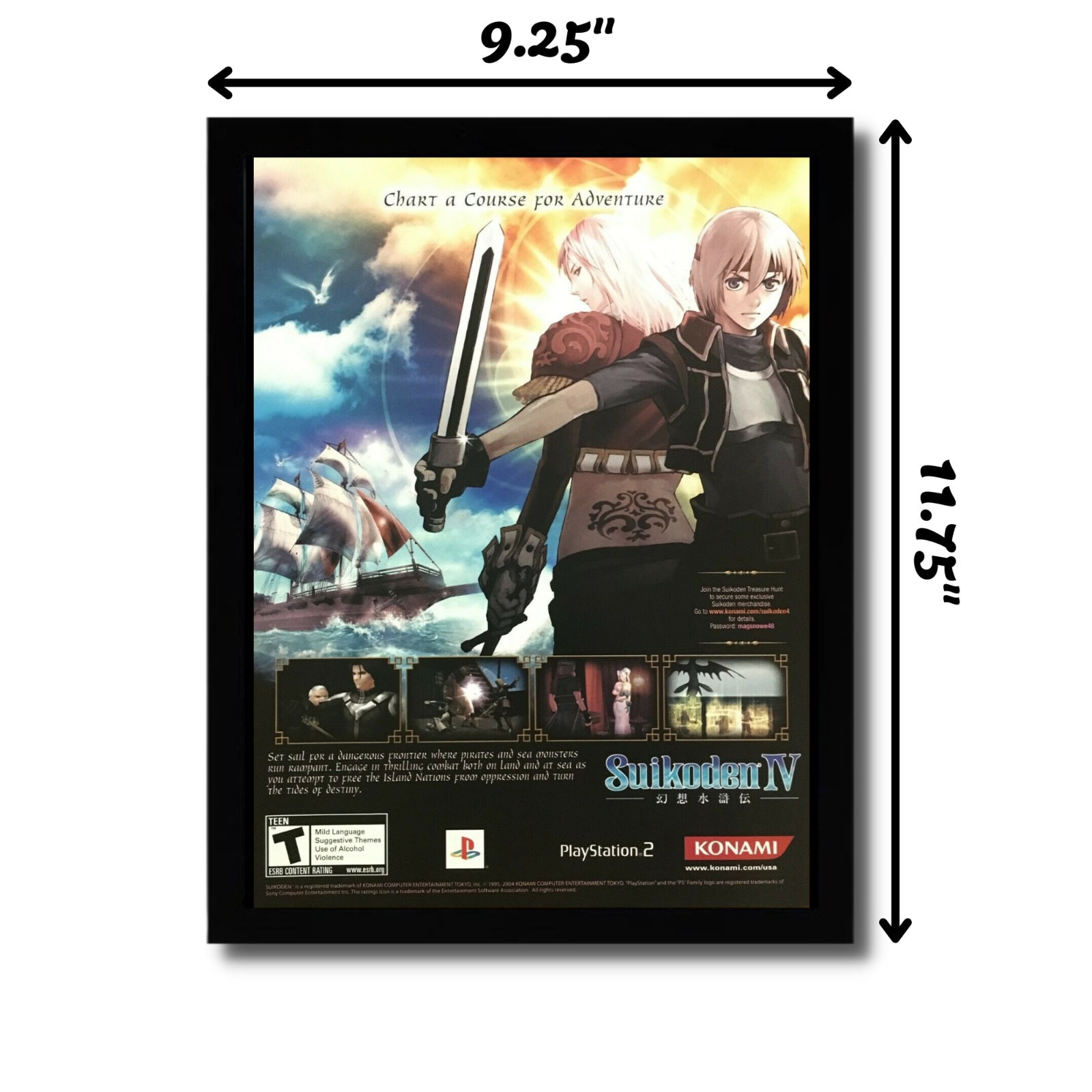 Suikoden IV 4 Framed Print Ad/poster Official PS2 Playstation - Etsy