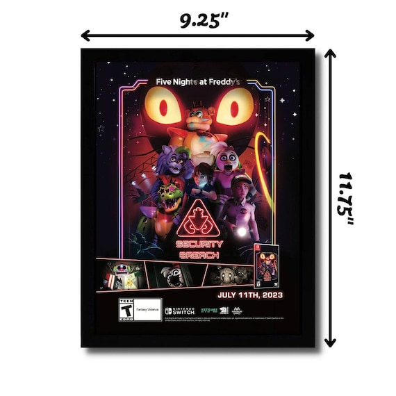 2023 Five Nights at Freddy's Security Breach Framed Print Ad