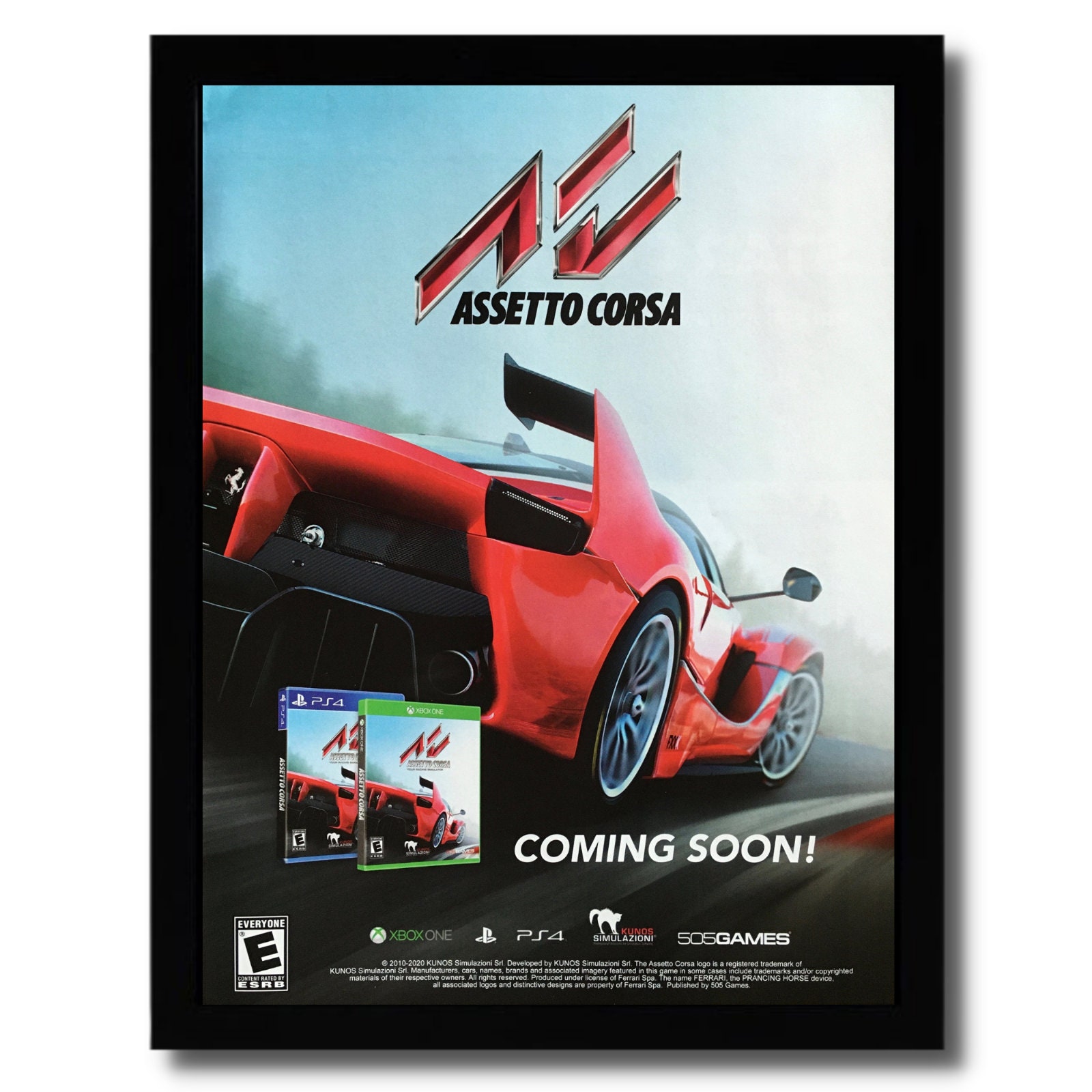 2016 Assetto Corsa Framed Print Ad/poster PS4 Xbox One Ferrari -   Finland